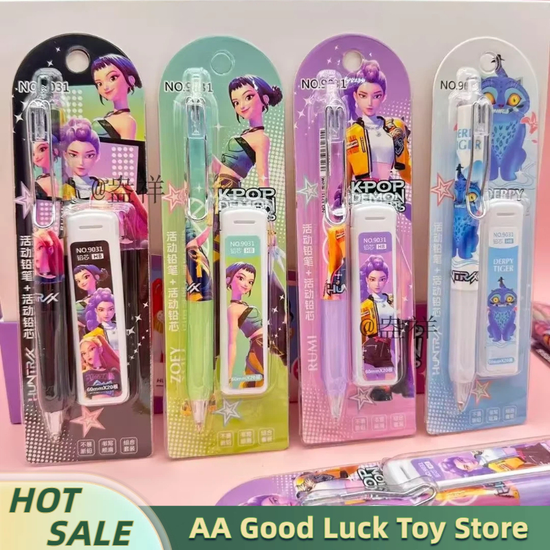 Mechanical Pencil Lead - 6/24pcs Anime Kpop Mechanical Pencil Set