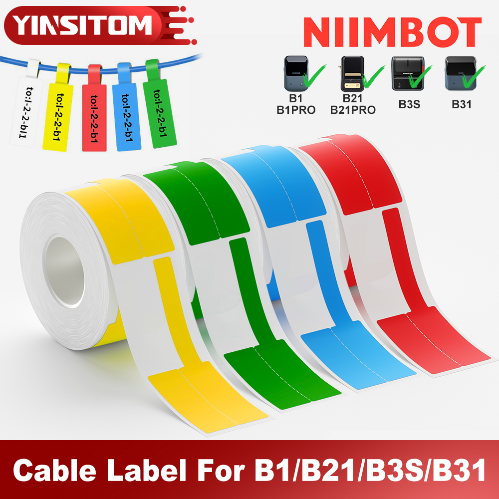 Label Printer Tape - Niimbot Color Cable Label Waterproof Thermal