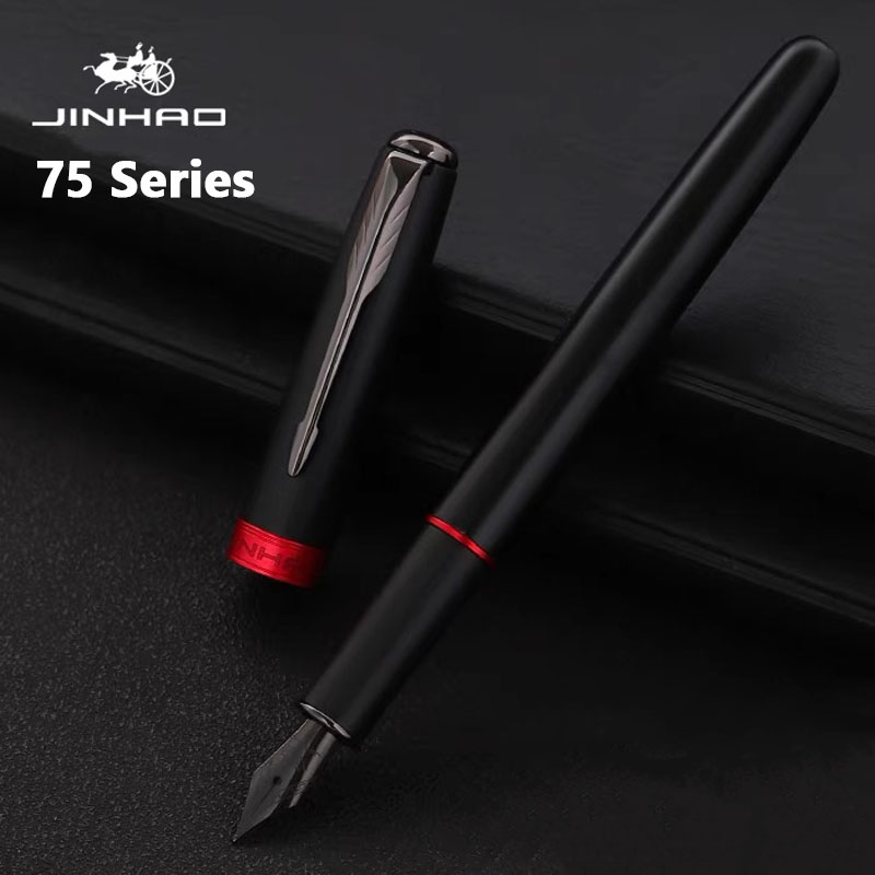 Stationery Supply Business - Jinhao 75 Metal Fountain Pen Black/Black