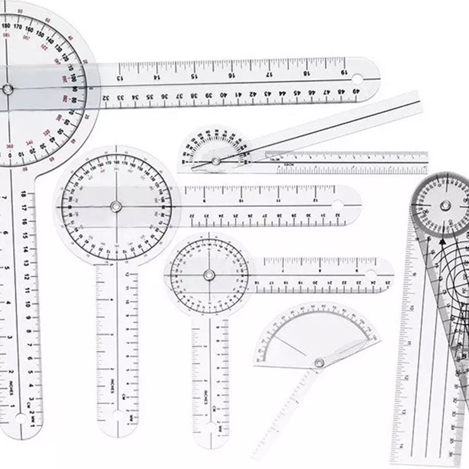 Angle Ruler  Goniometer Set PV - Ruler Set Transparent 评论和价格