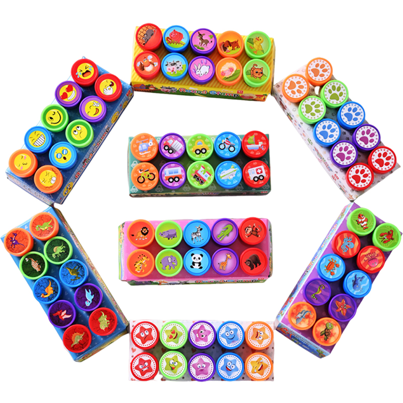 10pcs/box Assorted Stamps Self - Self Inking Stamp 评论和价格
