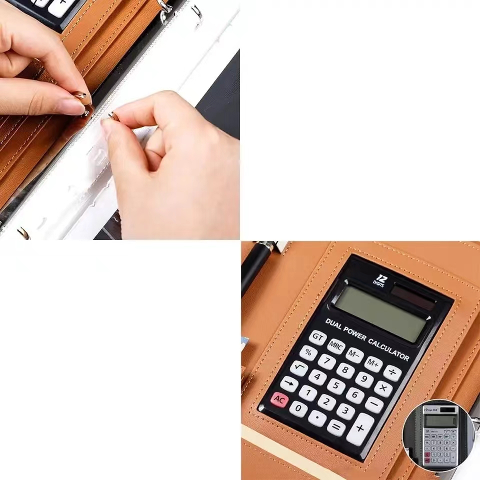 A4Pu leather briefcase equippe - Portfolio Folder Zip 评论和价格