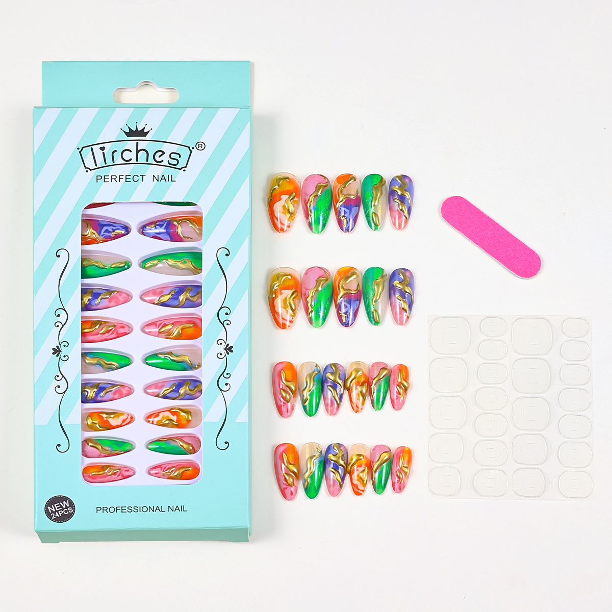 Press on Nails Almond Shaped M - Glue Stick Pack 评论和价格