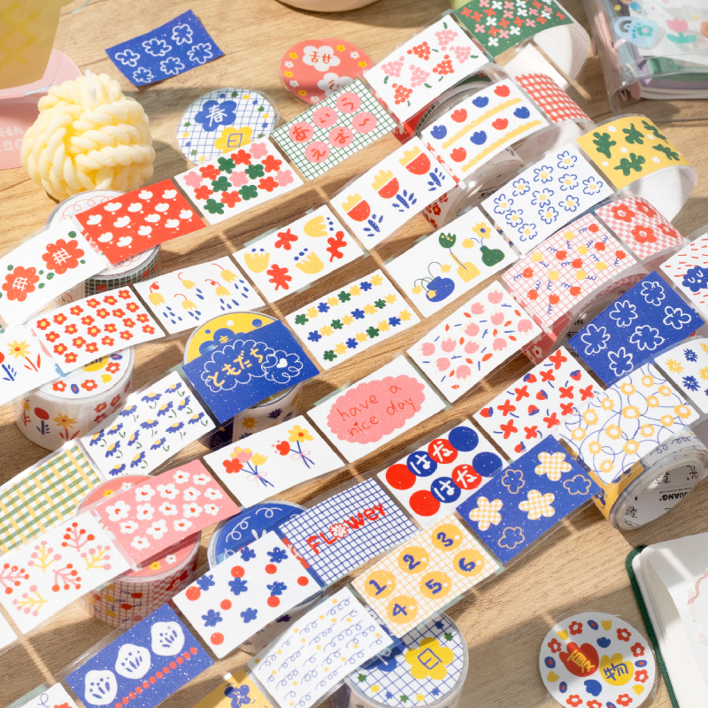 Kawaii Floral Print Label Stic - Label Printer Tape 评论和价格