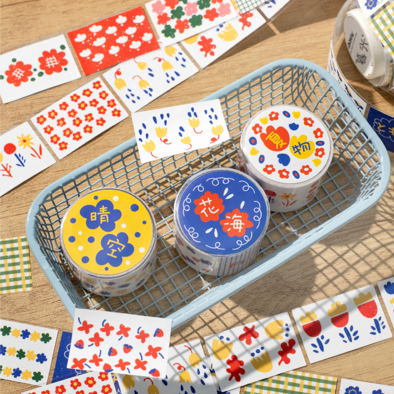 Kawaii Floral Print Label Stic - Label Printer Tape 评论和价格