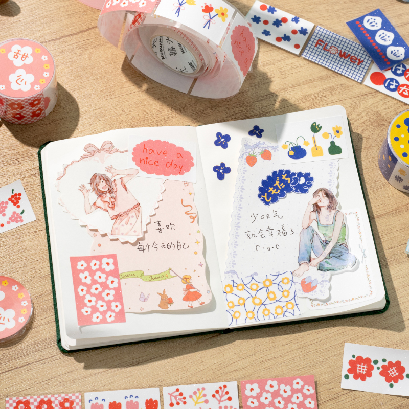 Kawaii Floral Print Label Stic - Label Printer Tape 评论和价格