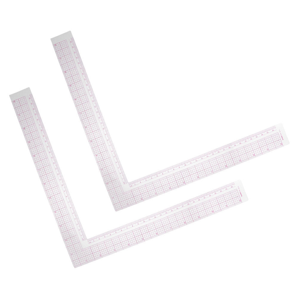 2Pcs Compact Clothing Design R - Ruler Set Transparent 评论和价格