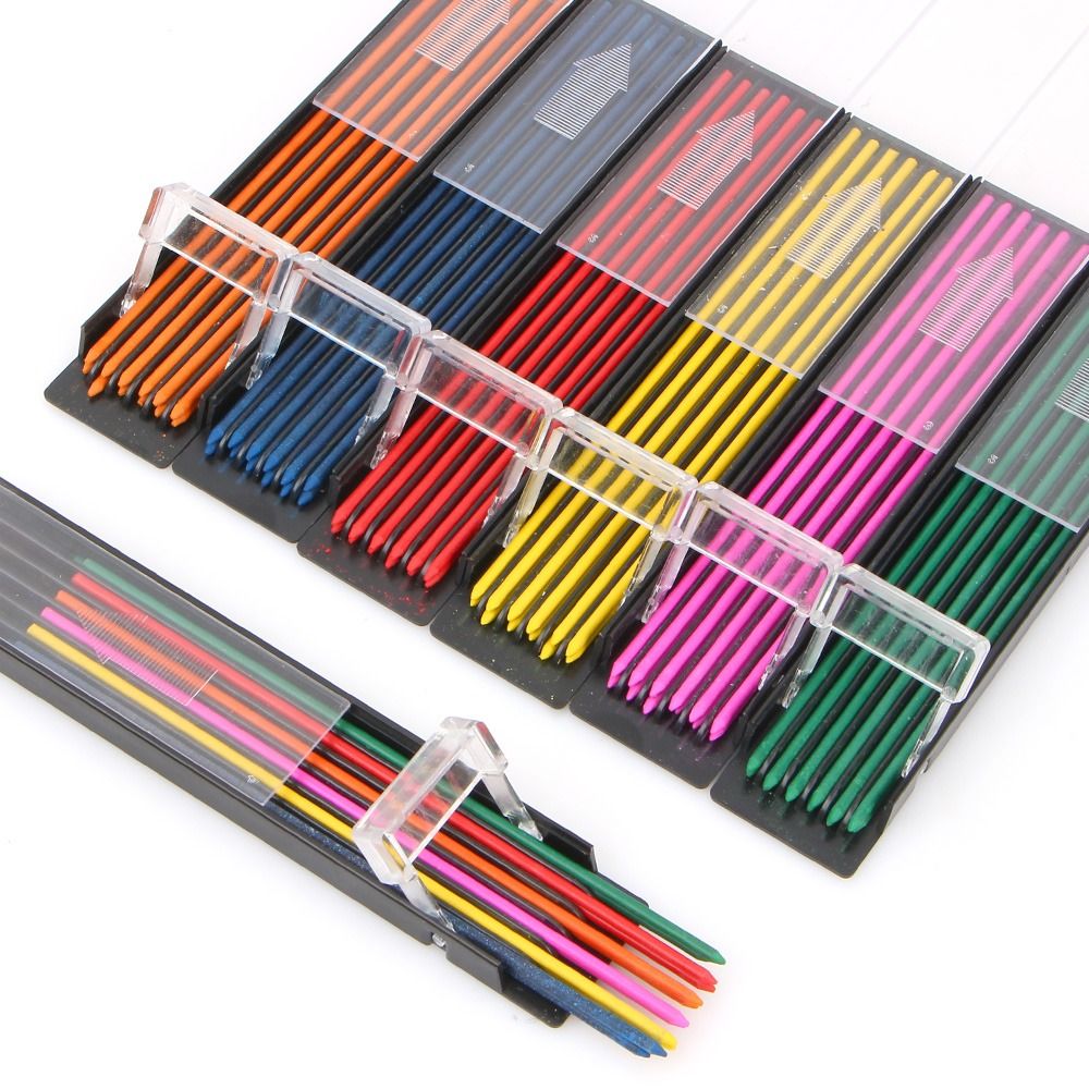 12PCS/Box 2.0mm HB Multi-color - Mechanical Pencil Lead 评论和价格