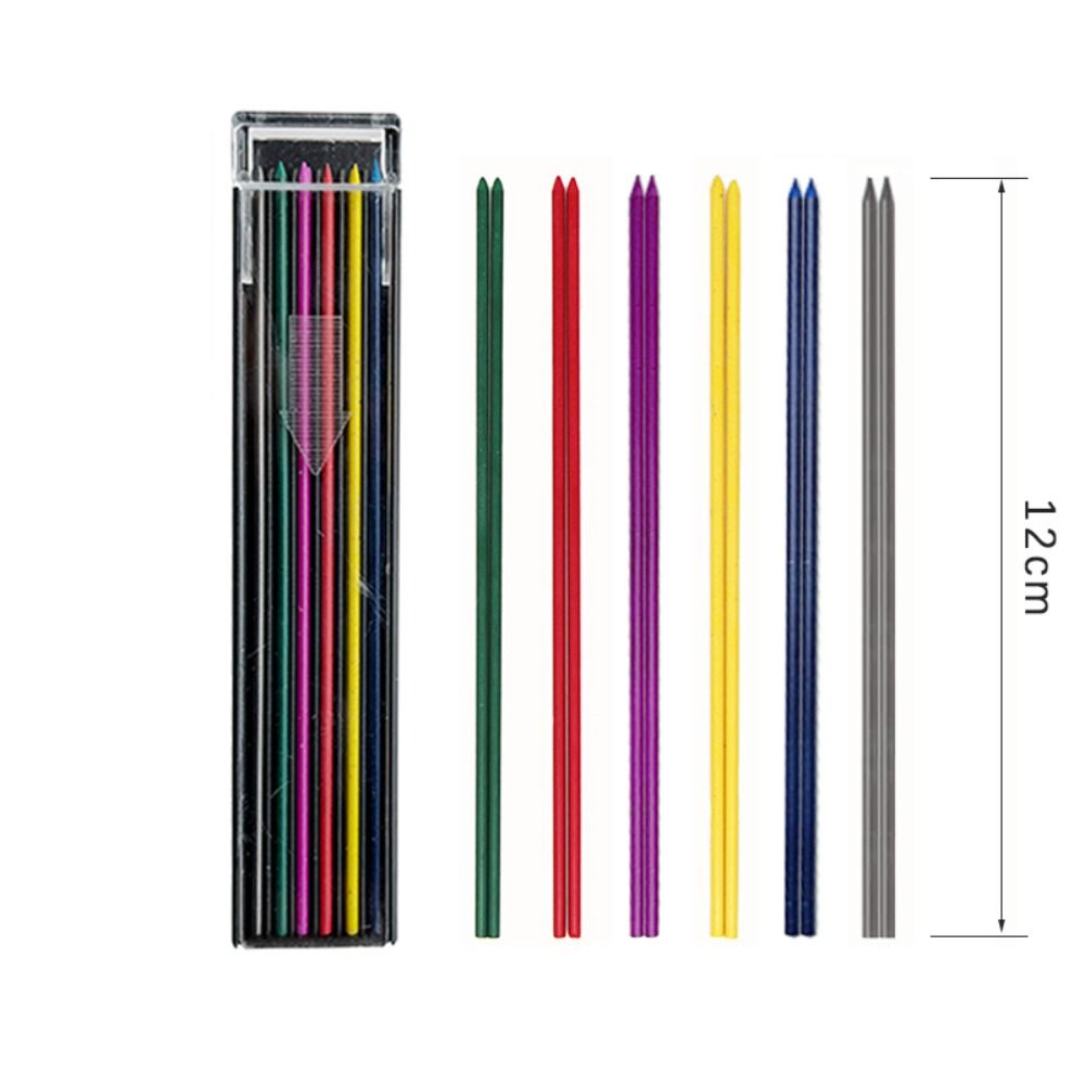12PCS/Box 2.0mm HB Multi-color - Mechanical Pencil Lead 评论和价格