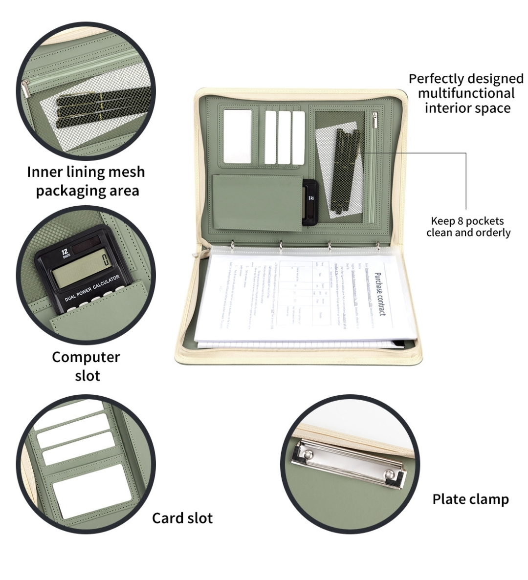New A4 Zippered Padfolio Folde - Portfolio Folder Zip 评论和价格