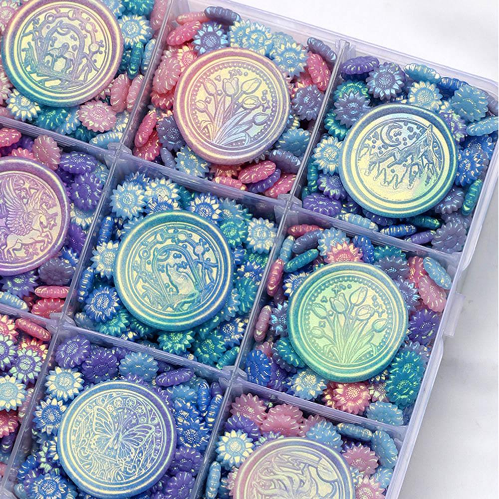 100pcs Mixed Color Glitter Dre - Wax Seal Stamp Kit 评论和价格