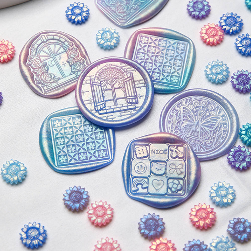 100pcs Mixed Color Glitter Dre - Wax Seal Stamp Kit 评论和价格