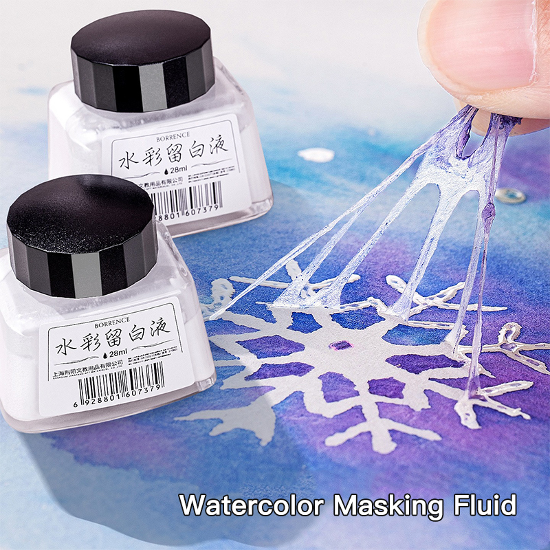 Borrence 28ml Watercolor Maski - Correction Fluid White 评论和价格