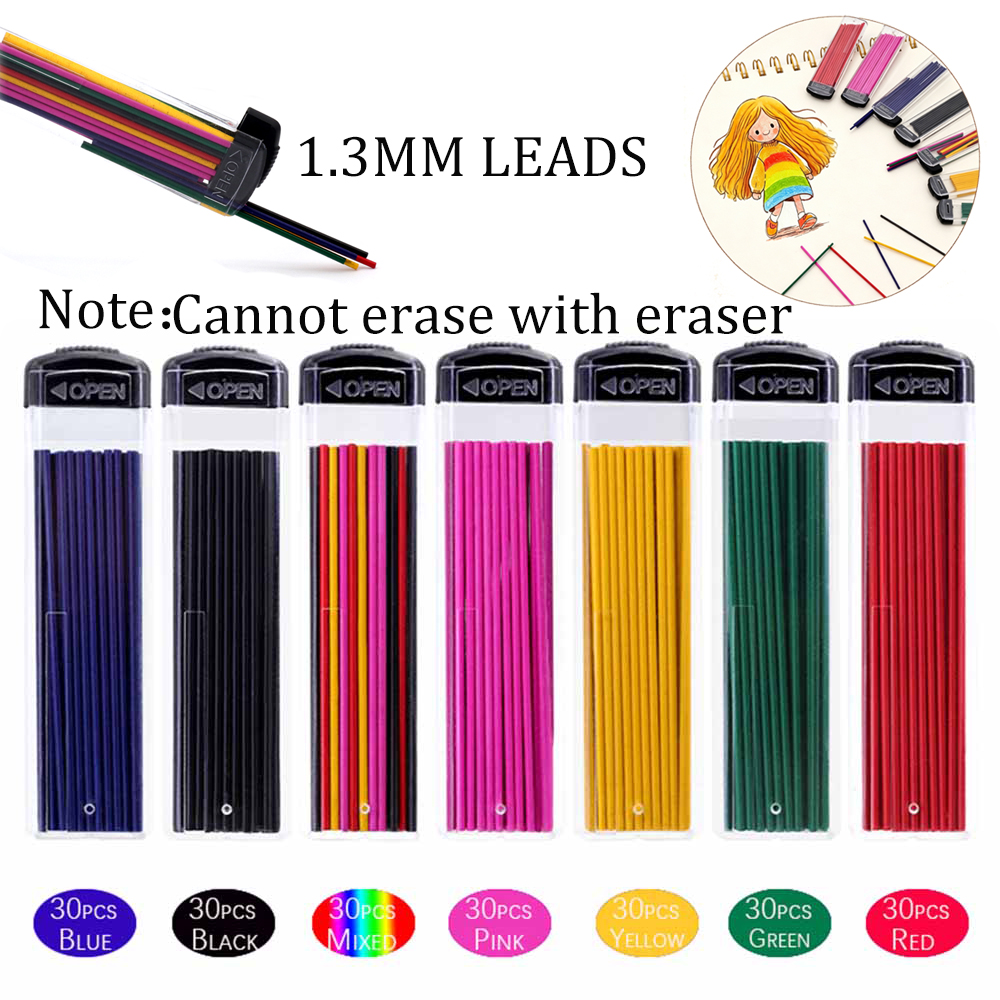 30Pcs/1Box 1.3MM Automatic Pen - Mechanical Pencil Lead 评论和价格