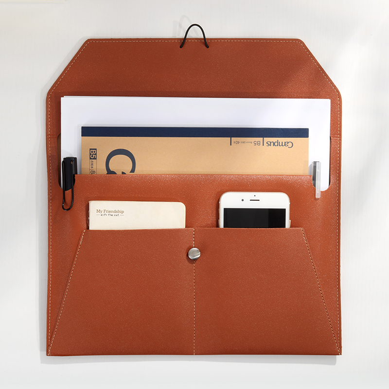 A4 Business Leather File Bag M - Portfolio Folder Zip 评论和价格