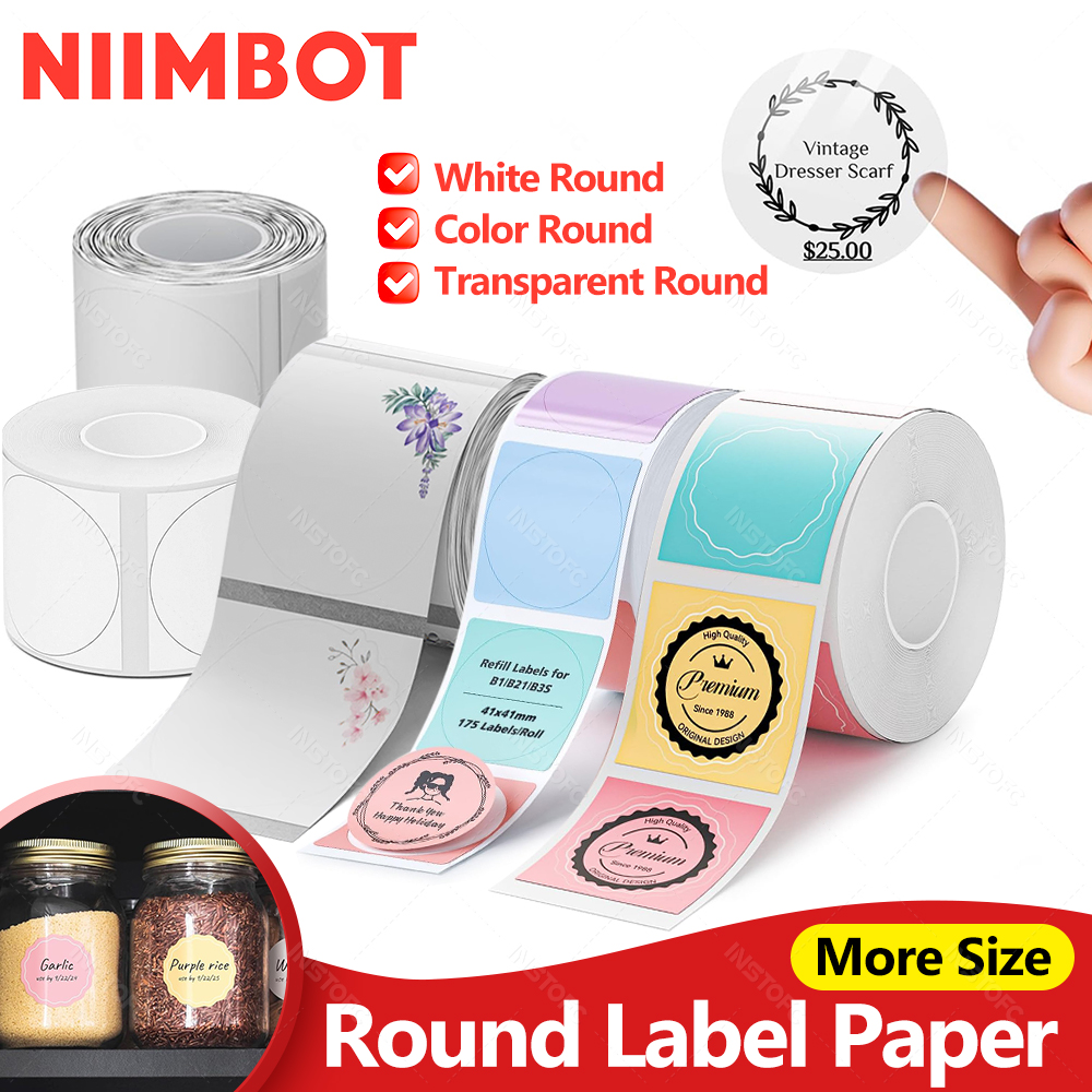 NiiMBOT B21 B1 B3S Round Label - Label Printer Tape 评论和价格