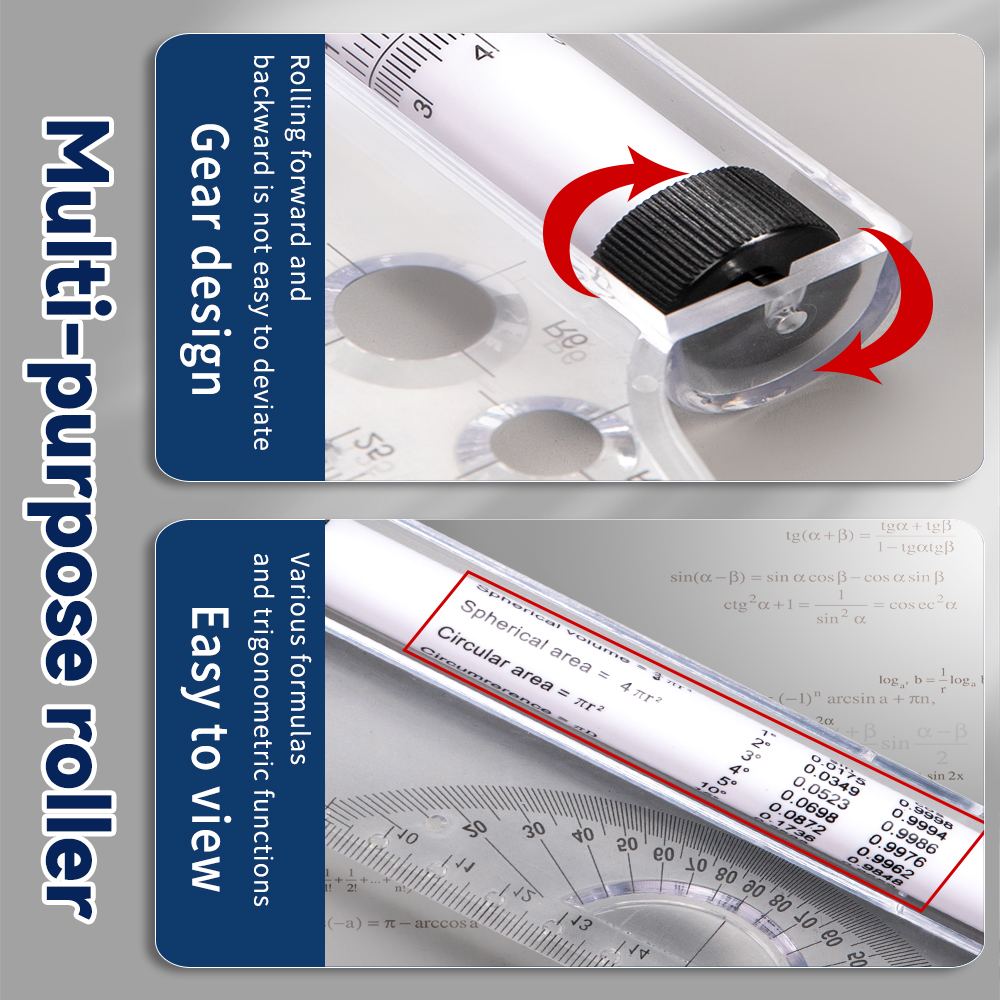 30cm Transparent Parallel Roll - Ruler Set Transparent 评论和价格