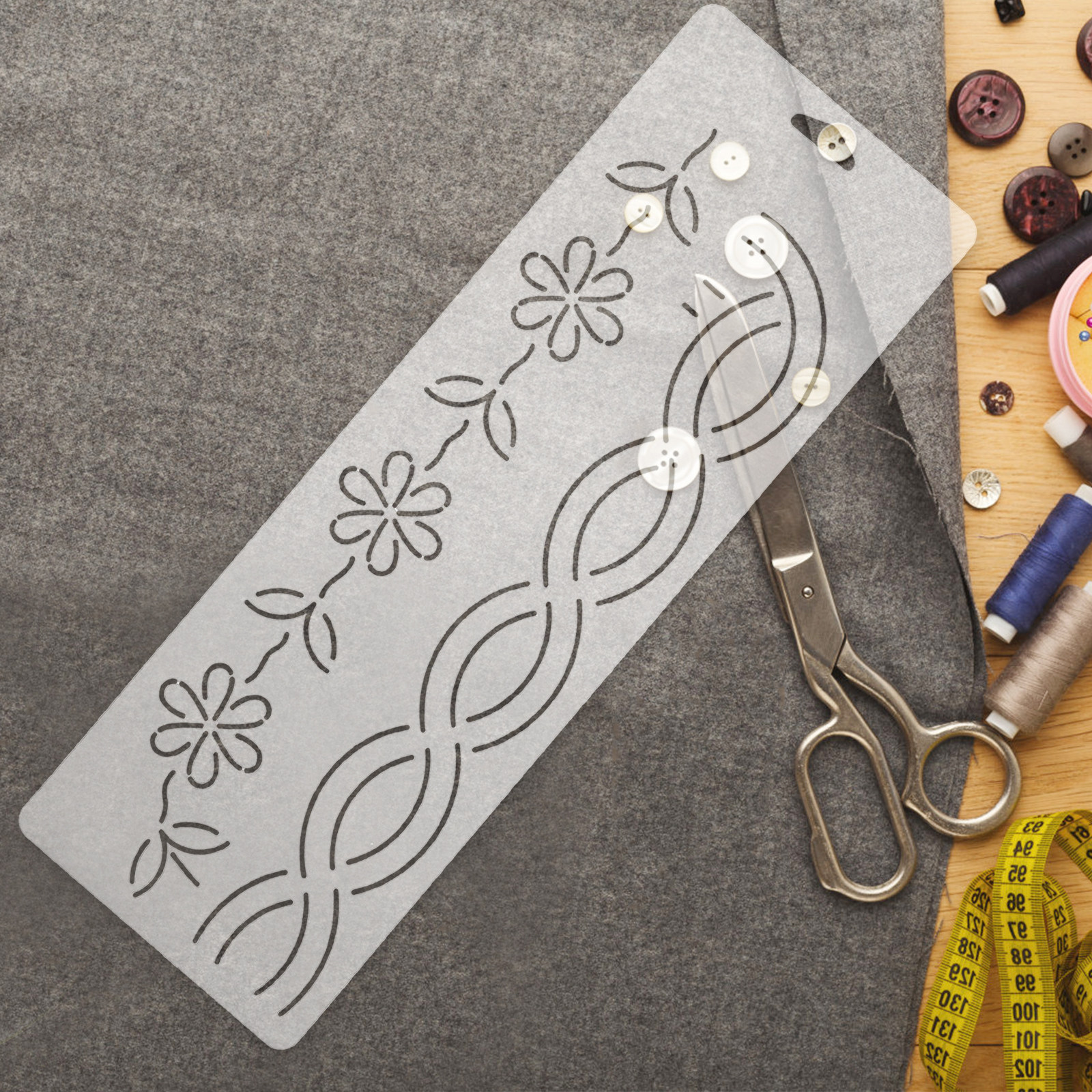 2Pcs Quilting Templates Set Tr - Ruler Set Transparent 评论和价格