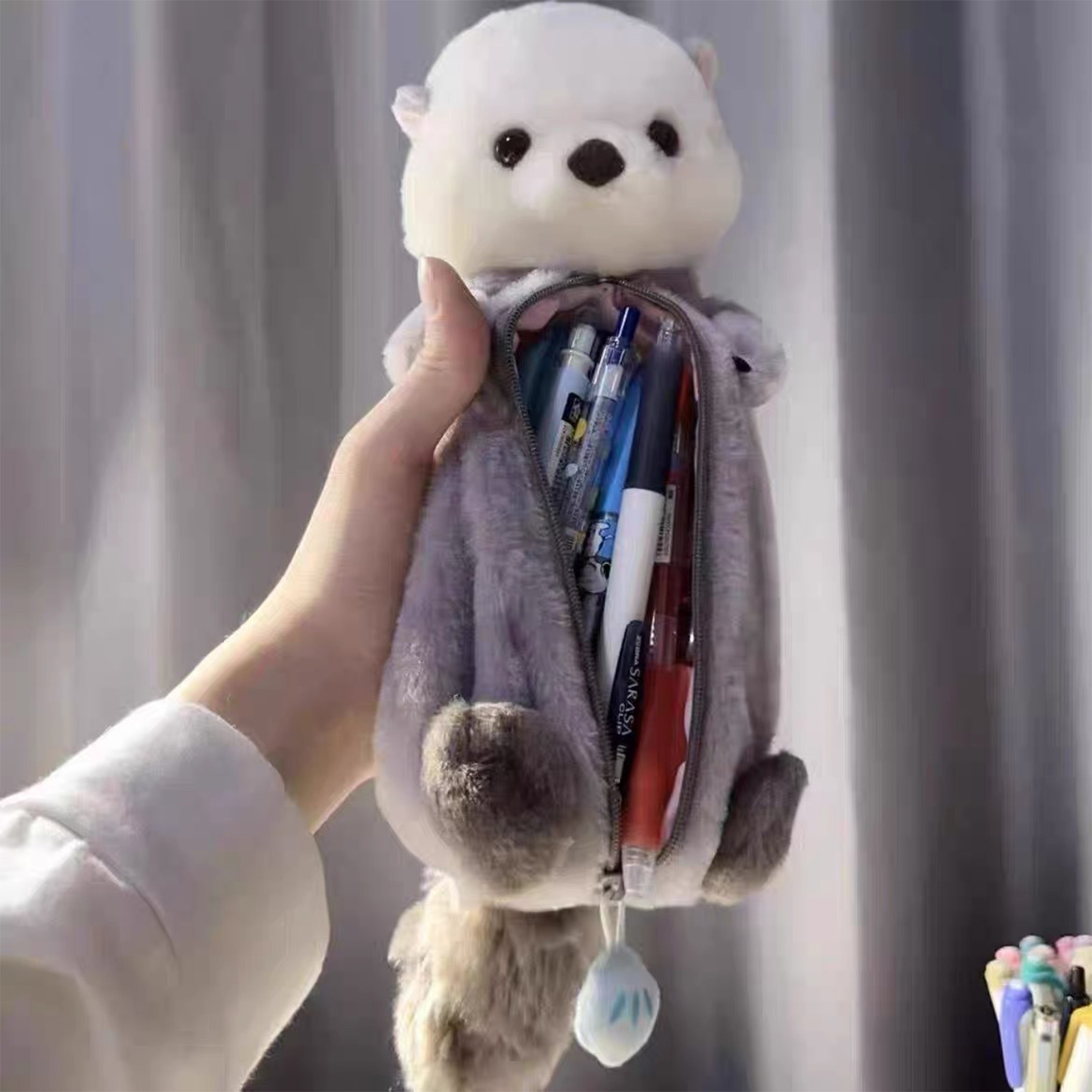 Creative Plush Toy Pencil Case - Stationery Office 评论和价格