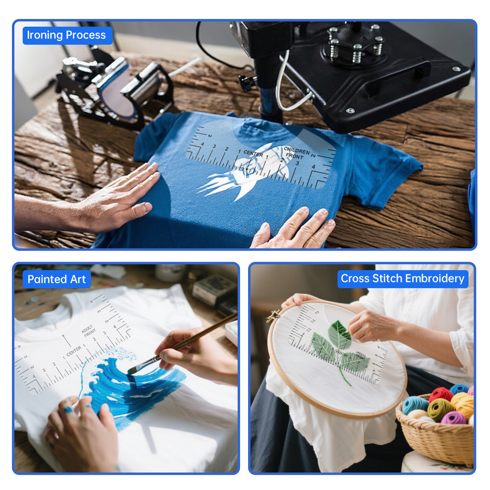 Transparent T-shirt Ruler Guid - Ruler Set Transparent 评论和价格