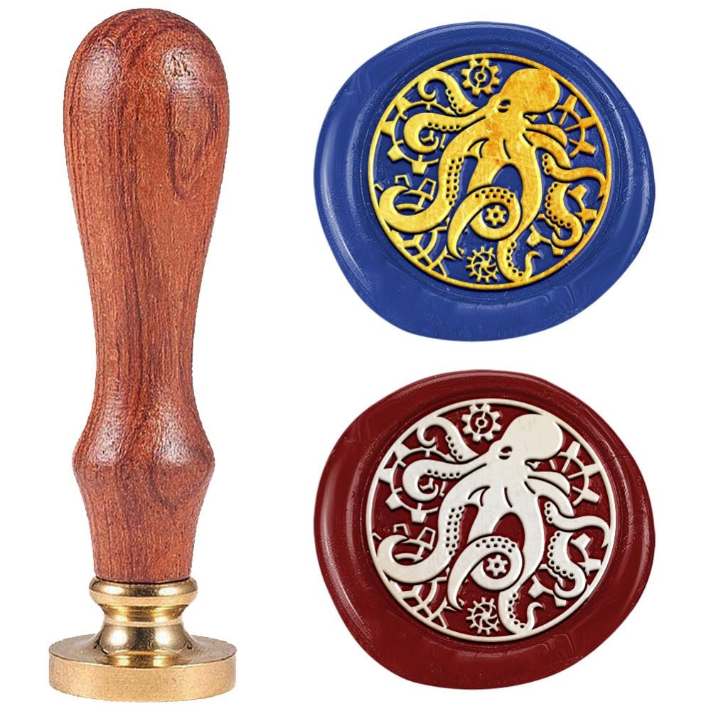 Steampunk Octopus Wax Seal Sta - Wax Seal Stamp Kit 评论和价格