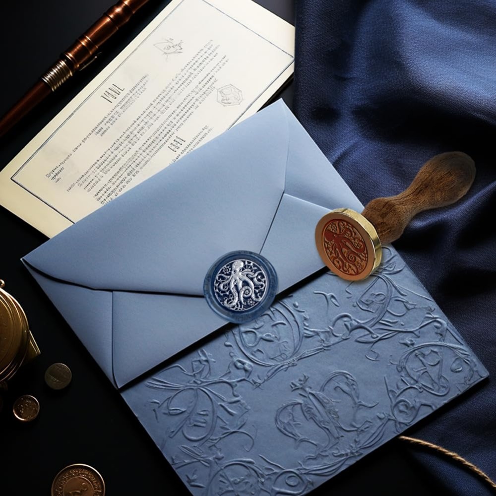 Steampunk Octopus Wax Seal Sta - Wax Seal Stamp Kit 评论和价格