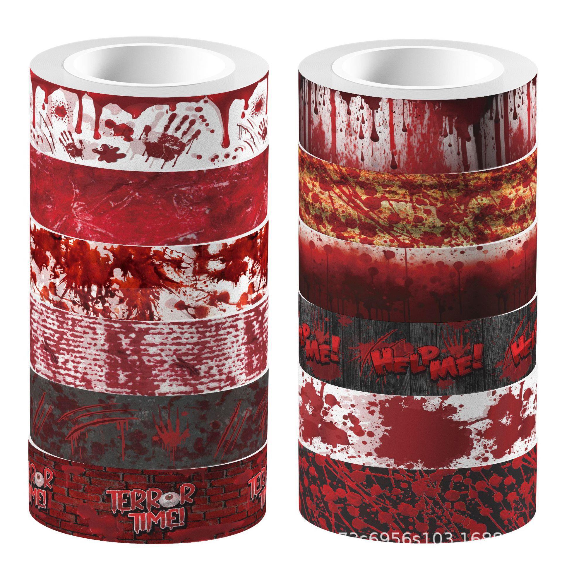 Halloween Bloody Hand Bleeding - Washi Tape Set 评论和价格