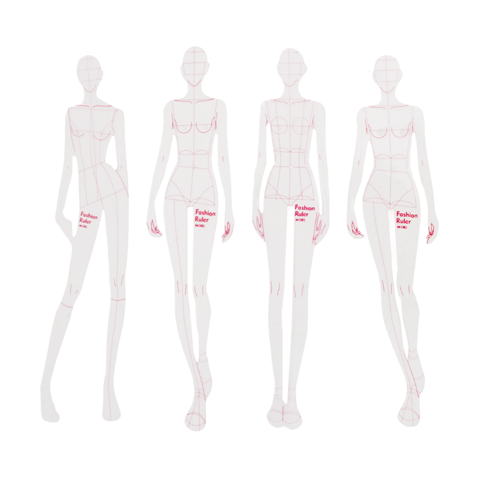 Transparent Plastic Fashion De - Ruler Set Transparent 评论和价格