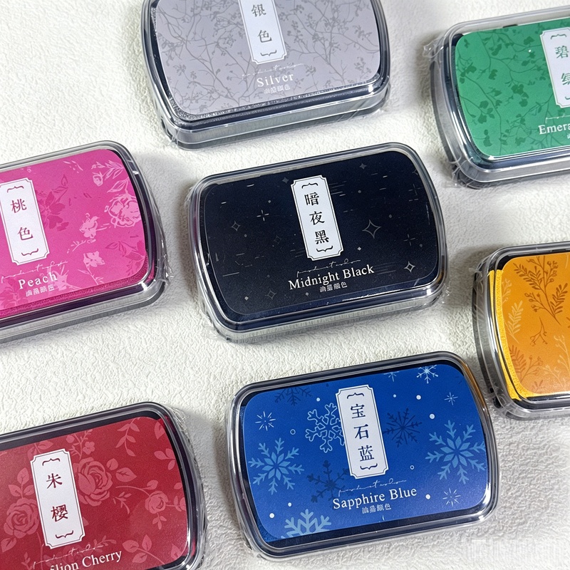 1pc Oil-Based Ink Pad, Colorfu - Self Inking Stamp 评论和价格