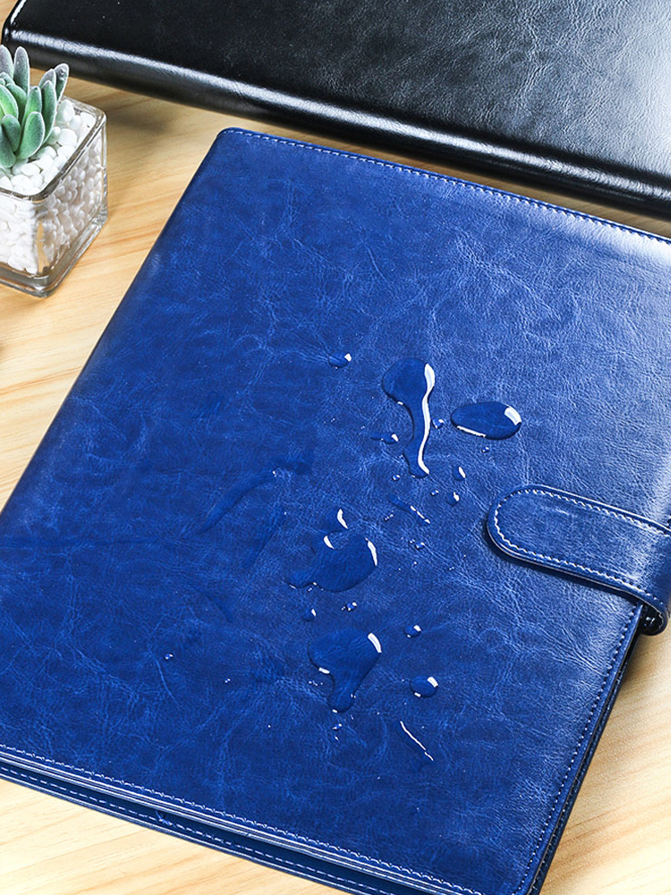 Black A4 Leather Padfolio Port - Portfolio Folder Zip 评论和价格