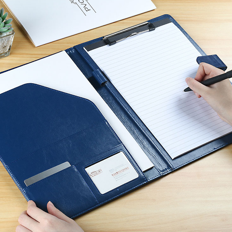 Black A4 Leather Padfolio Port - Portfolio Folder Zip 评论和价格