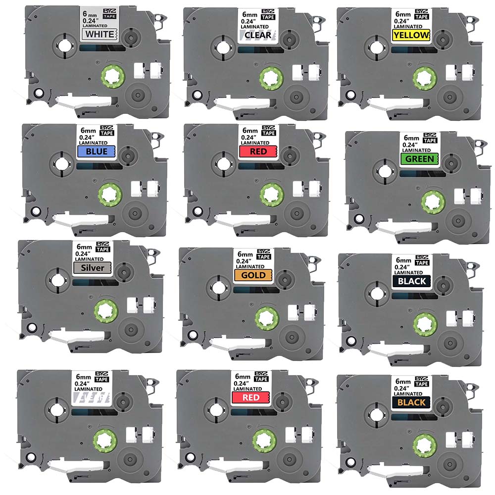 1pack TZe211 Ptouch 6mm/0.24“  - Label Printer Tape 评论和价格
