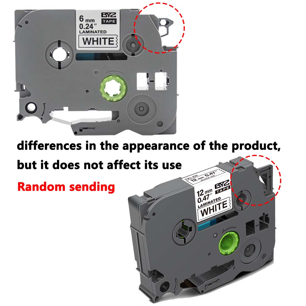 1pack TZe211 Ptouch 6mm/0.24“  - Label Printer Tape 评论和价格