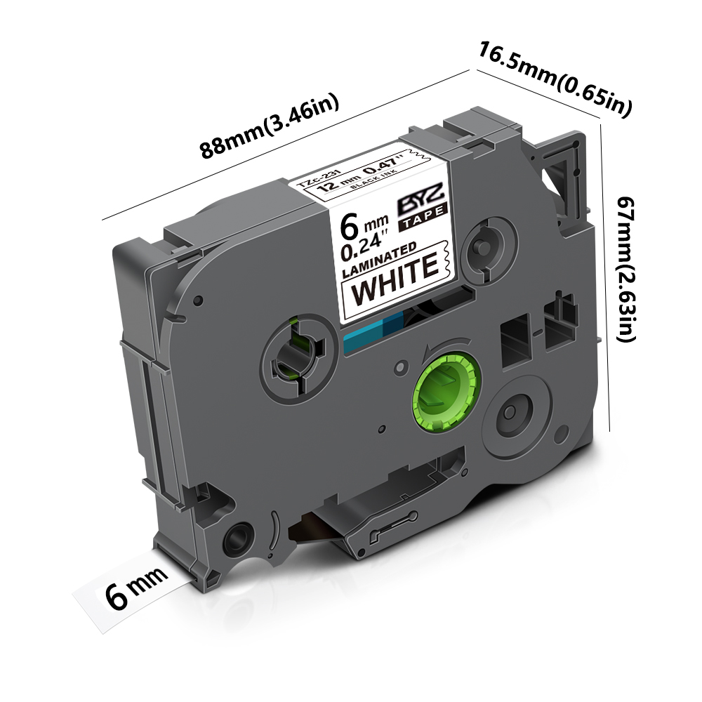 1pack TZe211 Ptouch 6mm/0.24“  - Label Printer Tape 评论和价格