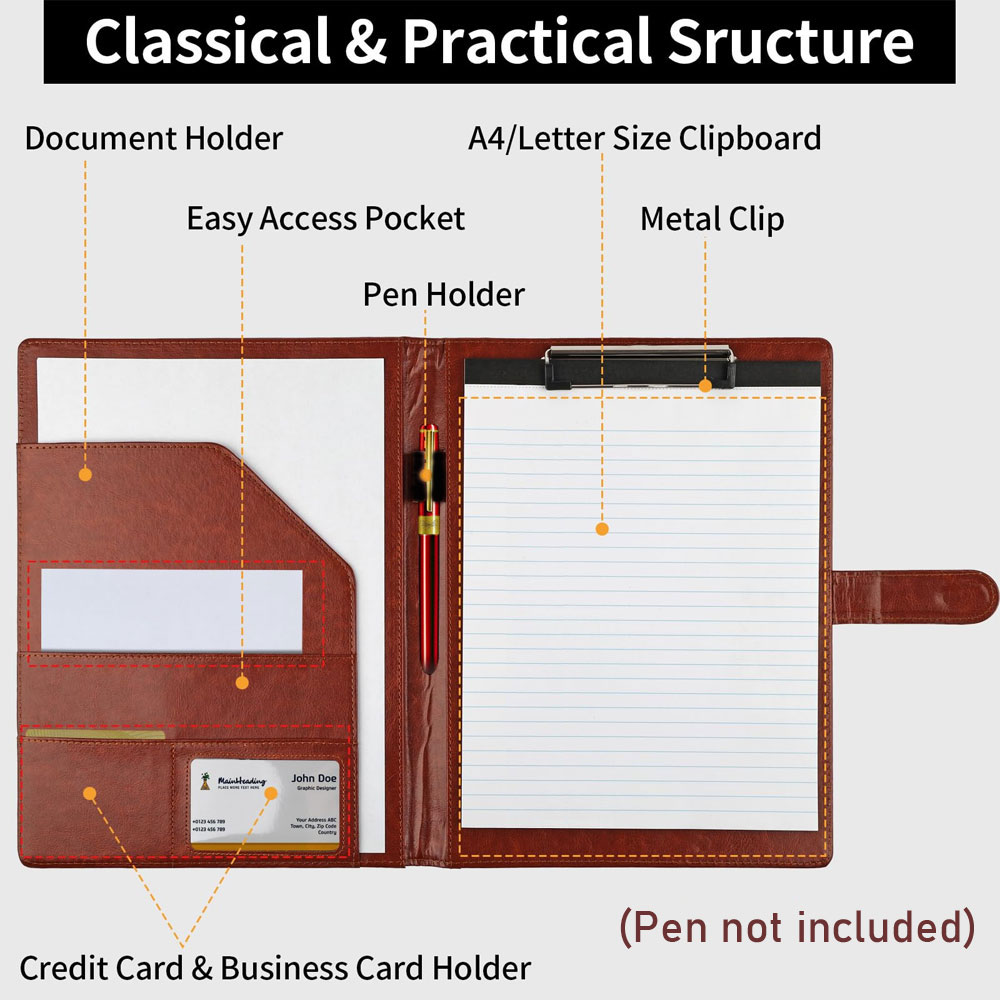 Multifunctional leather folder - Portfolio Folder Zip 评论和价格