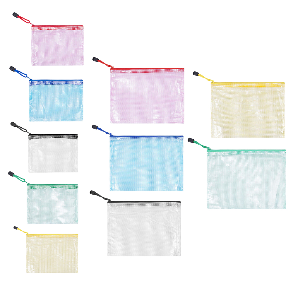 10Pcs Mesh Zipper Pouch A5 A6  - Portfolio Folder Zip 评论和价格
