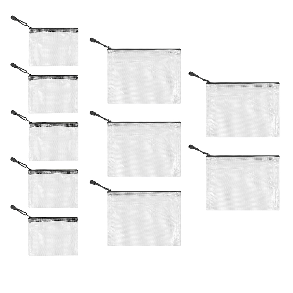 10Pcs Mesh Zipper Pouch A5 A6  - Portfolio Folder Zip 评论和价格