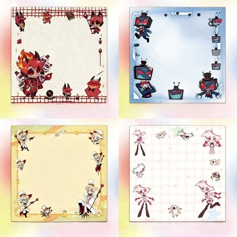 4Pcs Hazbin Hotel Zestial & Al - Stationery Office 评论和价格