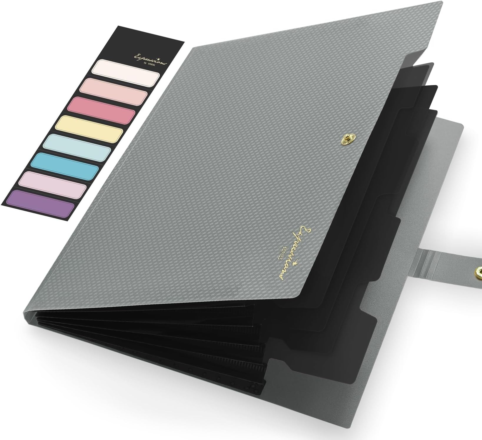 Expanding File Folder,5 Pocket - Portfolio Folder Zip 评论和价格