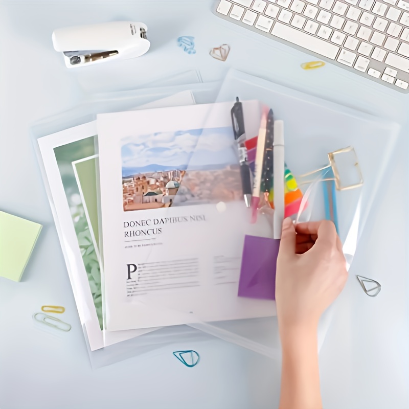 10pcs Transparent A4 Folders C - Office Stationery And Supply 评论和价格