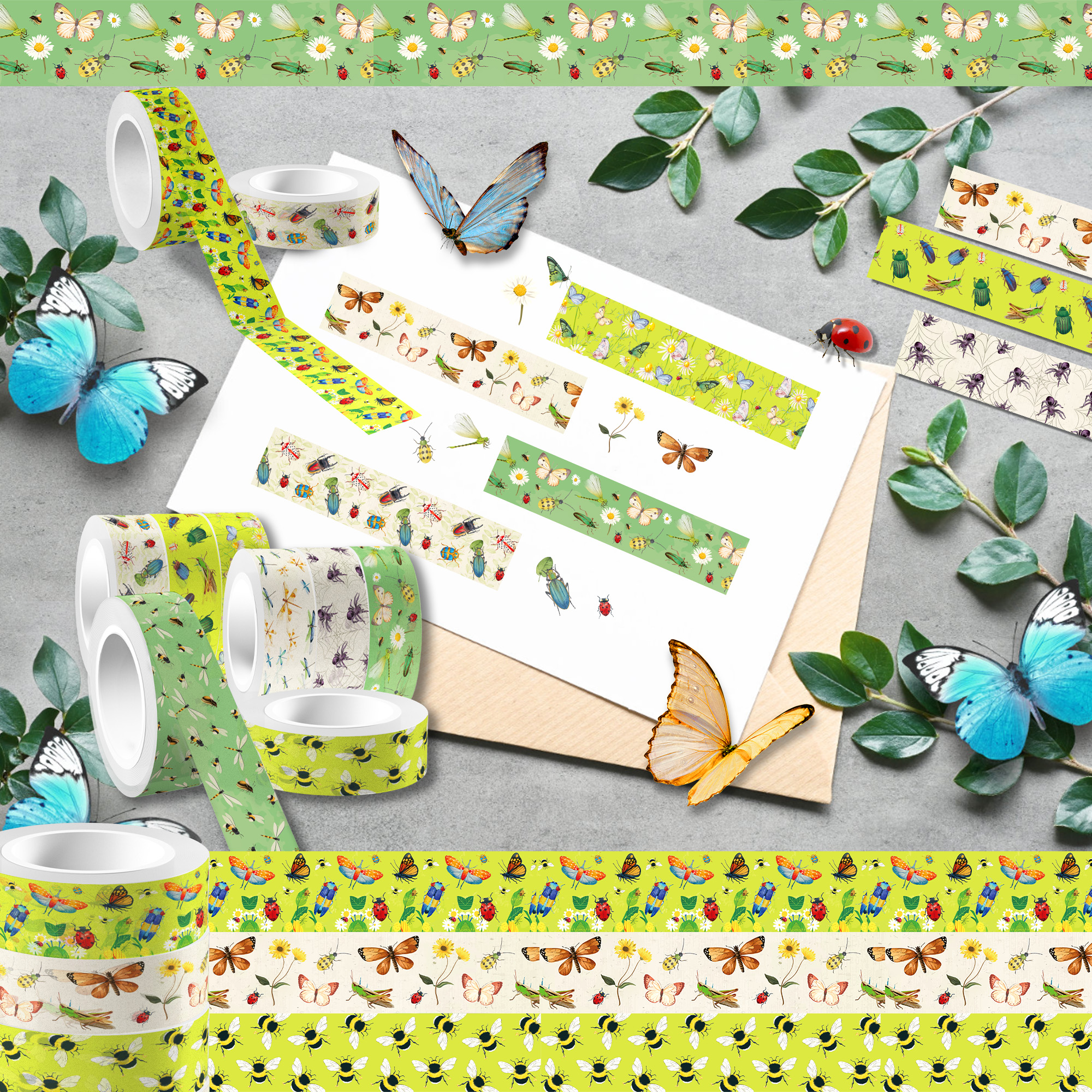 12 Rolls Cartoon Insect Bee Bu - Washi Tape Set 评论和价格