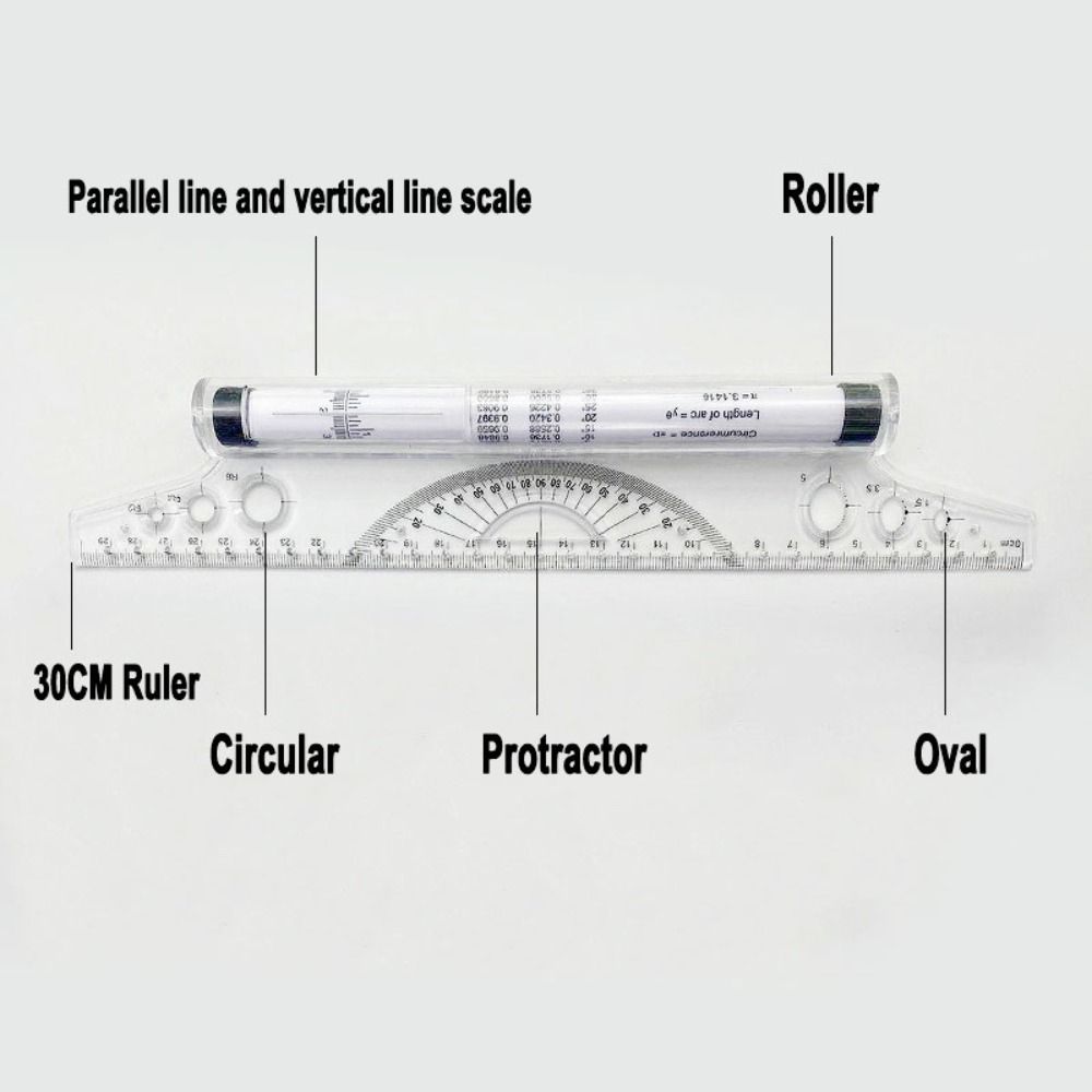 Professional Plastic Parallel  - Ruler Set Transparent 评论和价格
